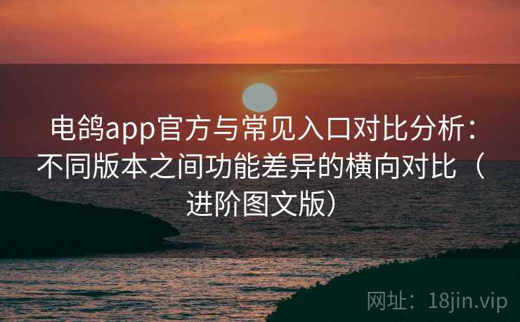 电鸽app官方与常见入口对比分析：不同版本之间功能差异的横向对比（进阶图文版）