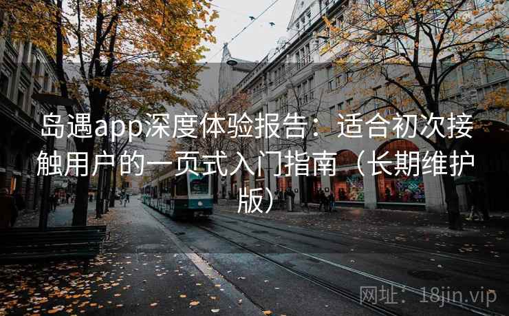 岛遇app深度体验报告：适合初次接触用户的一页式入门指南（长期维护版）