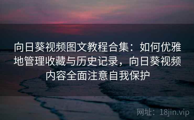 向日葵视频图文教程合集:如何优雅地管理收藏与历史记录,向日葵视频内容全面注意自我保护 向日葵视频图文教程合集:如何优雅地管理收藏与历史记录,向日葵视频内容全面注意自我保护