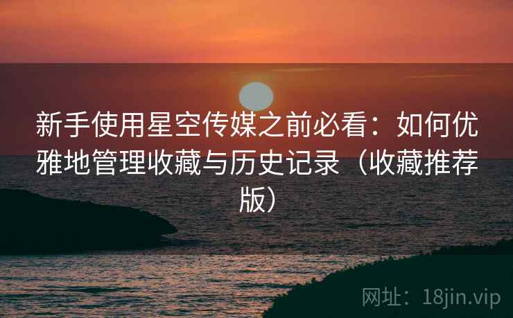 新手使用星空传媒之前必看：如何优雅地管理收藏与历史记录（收藏推荐版）